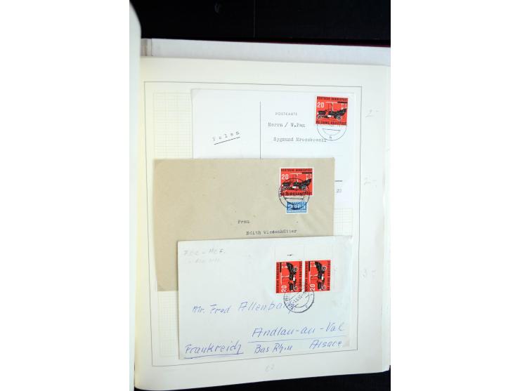 1949/67, reichhaltige Sammlung Briefe, Karten und FDC, dabei gute Frankaturen, Einzelfrankaturen, Mehrfachfrankaturen, waager