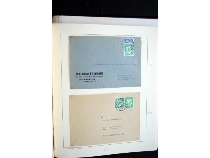 1949/67, reichhaltige Sammlung Briefe, Karten und FDC, dabei gute Frankaturen, Einzelfrankaturen, Mehrfachfrankaturen, waager