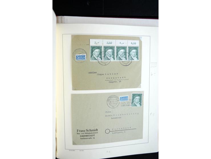 1949/67, reichhaltige Sammlung Briefe, Karten und FDC, dabei gute Frankaturen, Einzelfrankaturen, Mehrfachfrankaturen, waager