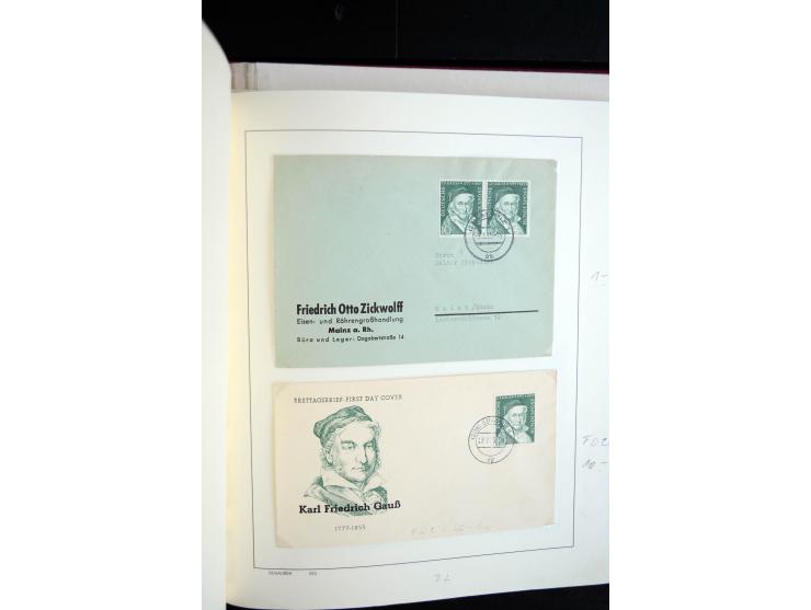 1949/67, reichhaltige Sammlung Briefe, Karten und FDC, dabei gute Frankaturen, Einzelfrankaturen, Mehrfachfrankaturen, waager