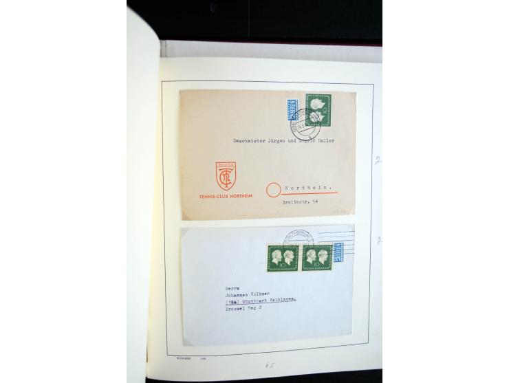 1949/67, reichhaltige Sammlung Briefe, Karten und FDC, dabei gute Frankaturen, Einzelfrankaturen, Mehrfachfrankaturen, waager