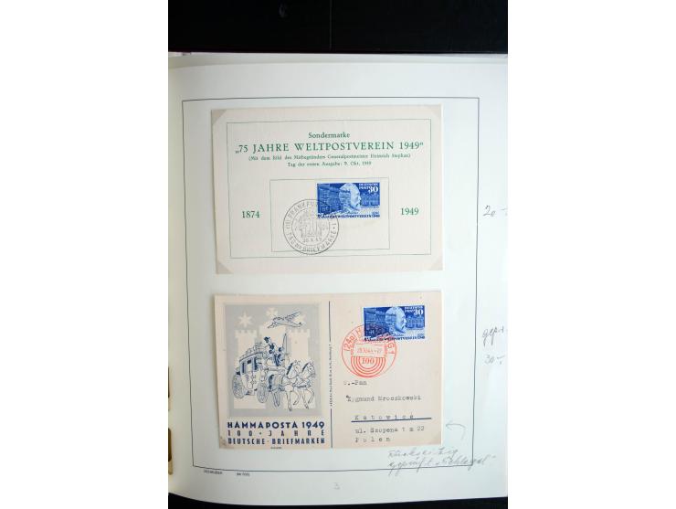 1949/67, reichhaltige Sammlung Briefe, Karten und FDC, dabei gute Frankaturen, Einzelfrankaturen, Mehrfachfrankaturen, waager