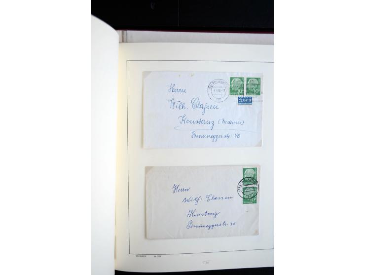 1949/67, reichhaltige Sammlung Briefe, Karten und FDC, dabei gute Frankaturen, Einzelfrankaturen, Mehrfachfrankaturen, waager