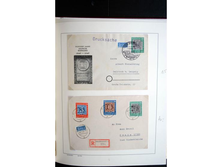1949/67, reichhaltige Sammlung Briefe, Karten und FDC, dabei gute Frankaturen, Einzelfrankaturen, Mehrfachfrankaturen, waager