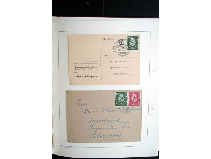 1949/67, reichhaltige Sammlung Briefe, Karten und FDC, dabei gute Frankaturen, Einzelfrankaturen, Mehrfachfrankaturen, waager