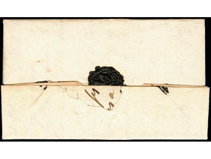 1709, "deluxembg", manuscript notation on entire letter to Nance with manuscript "4" (sols) on front, very fine