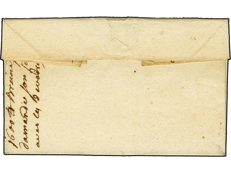1734, entire letter dated "Bastogne le 25 juin 1734" to Bruxelles, manuscript tax "4" cancelled and replaced "3"; a rare lett