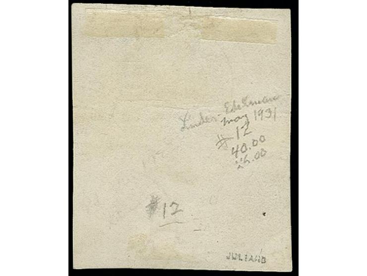 40 c. orange in block of 4, the lower pair slightly toched, otherwise good margins and fresh colour, used by Luxembourg cds.,