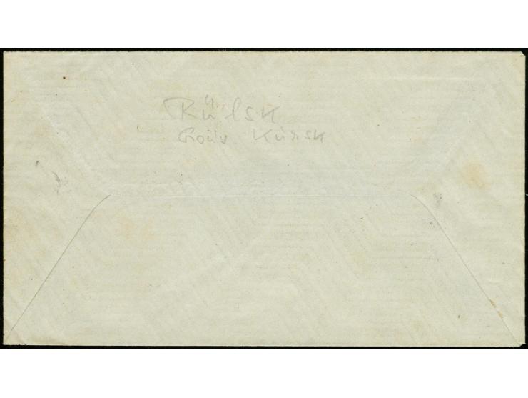 MUTE CANCELLATION: "STAR" three strikes on registered postal stationery envelope 10k. with additional franking to Rylsk, fine