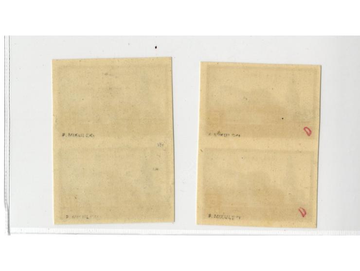 1934 Lenin Mausoleum 5-10k., each as imperforated vertical pair, mint never hinged, 10k. lower value with small adherence, ot
