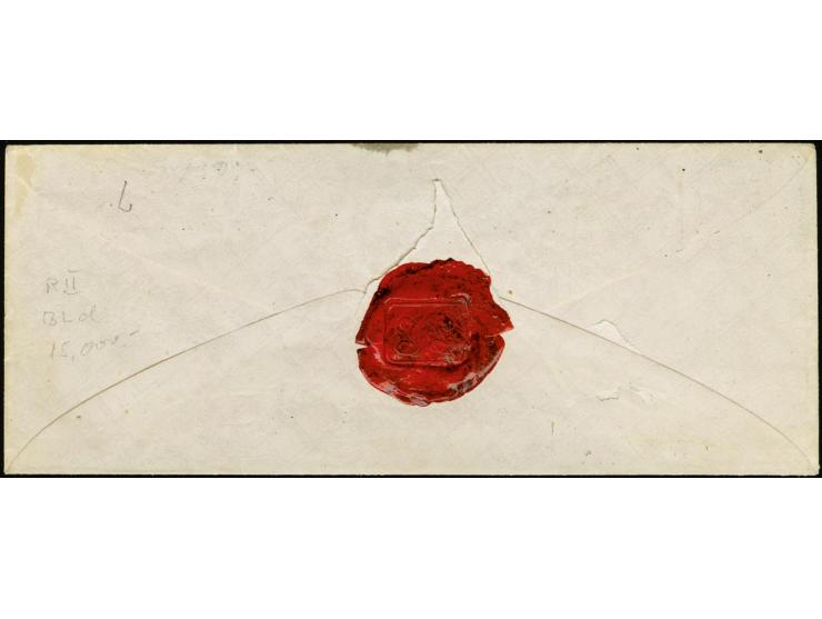 5 kopeck violet-blue, roulette II, tied by boxed "KARIS 7 JUL. 1865" to small envelope to Helsingfors with arrival mark, two 