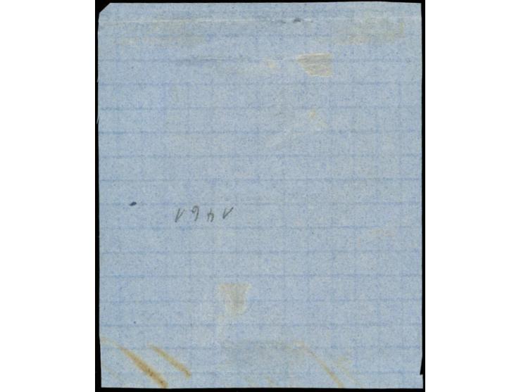 5 penni lilac-brown, roulette II, block of four in a good shade with two clear high boxed "NYSTAD. 18 7 66" on small piece, f