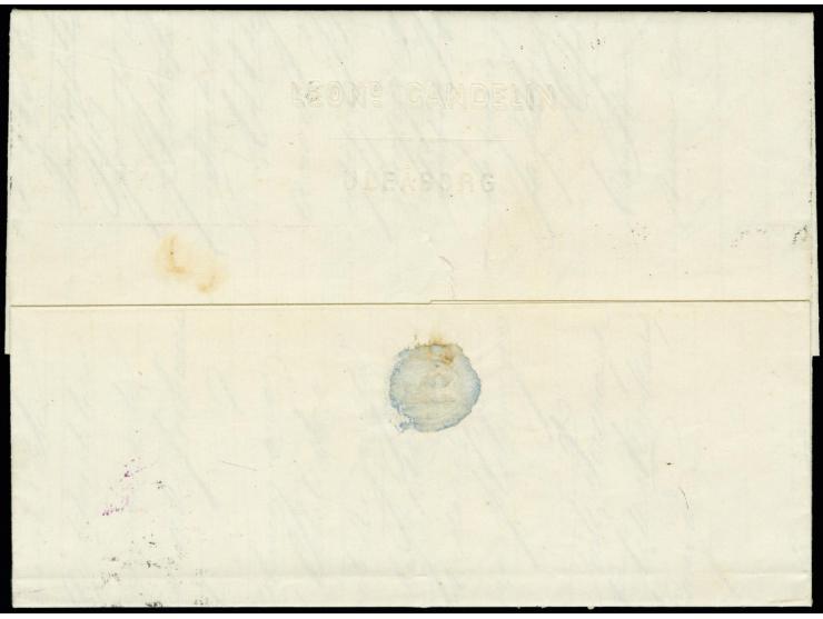5 penni brownish lilac, roulette II, vertical strip of four and a pair plus two singles tied by clear cds. "ULEABORG 9 5 1875