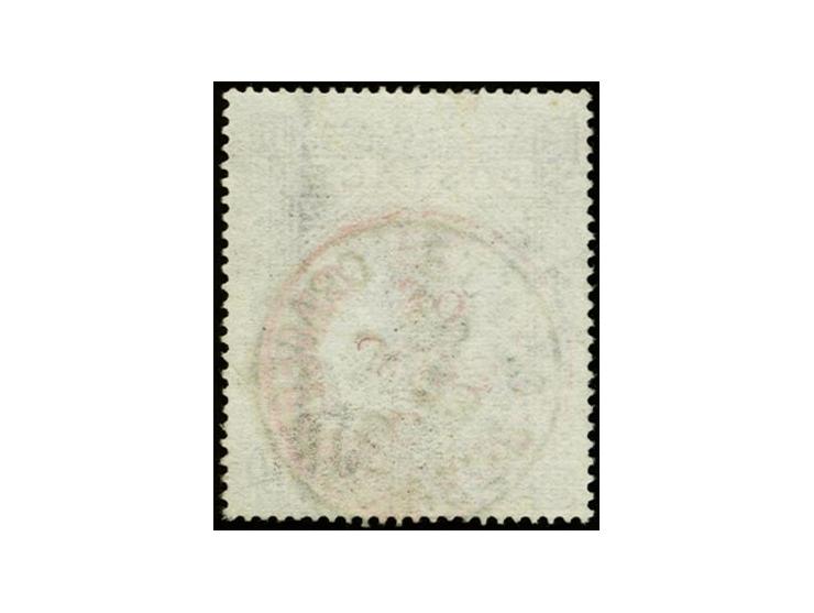 1878, 1 £ brown-lilac, wm Maltese cross, DE, neatly cancelled by cds. "GRACE CHURCH JU 23 80" in red and additionally in blac