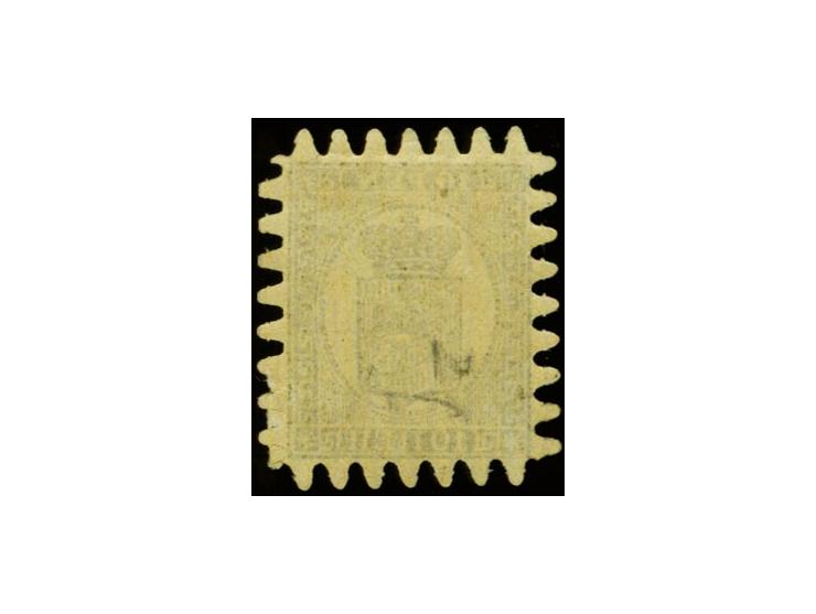10 penni black on pale chamois laid paper, roulette III, wonderfully fresh shade with full original gum and good perforations