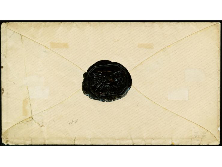 20 penni dull blue on ordinary grey-blue paper, roulette III, in fresh shade and attractively tied by high boxed "SVEABORG 4 