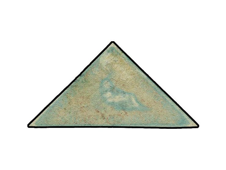 1853, deeply blued paper, 1d. pale brick-red, fresh colour and good margins all around, used, showing nice "ivory head" on re