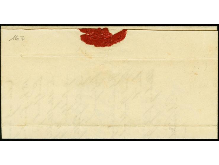 1849, 3 Kreuzer blau, allseits breitrandig mit sauberem DKr. "NÜRNBERG 17 APR 1850" auf Faltbrief nach Feucht, Kabinett, sign