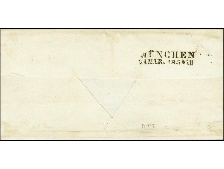 6 Kreuzer rötlichbraun, voll- bis meist breitrandig mit gMR "257" und nebengesetztem Halbkreisstempel von Parsdorf auf Bischo
