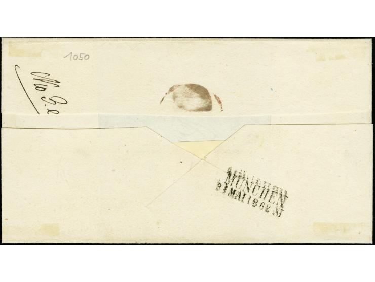 9 Kreuzer gelblichgrün, voll- bis meist breitrandig mit gMR "390" und nebengesetztem Halbkreisstempel "PFAFFENHOFEN a. Psb 31