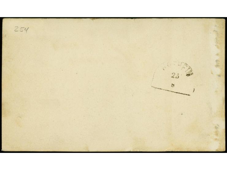 1 Kreuzer gelb, Type 1, farbfrisch und voll- bis breitrandig mit DKr. "WÜRZBURG 5 AUG. 1867" auf Vertreterkarte nach Hofheim;
