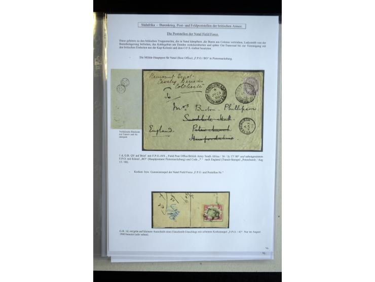 NATAL FIELD FORCE: 1900, interesting group of 11 cards and covers including with cds. "FIELDPOST OFFICE BO" "FIELDPOST OFFICE