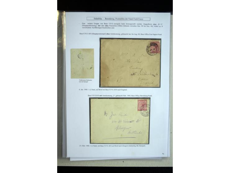 NATAL FIELD FORCE: 1900, interesting group of 11 cards and covers including with cds. "FIELDPOST OFFICE BO" "FIELDPOST OFFICE