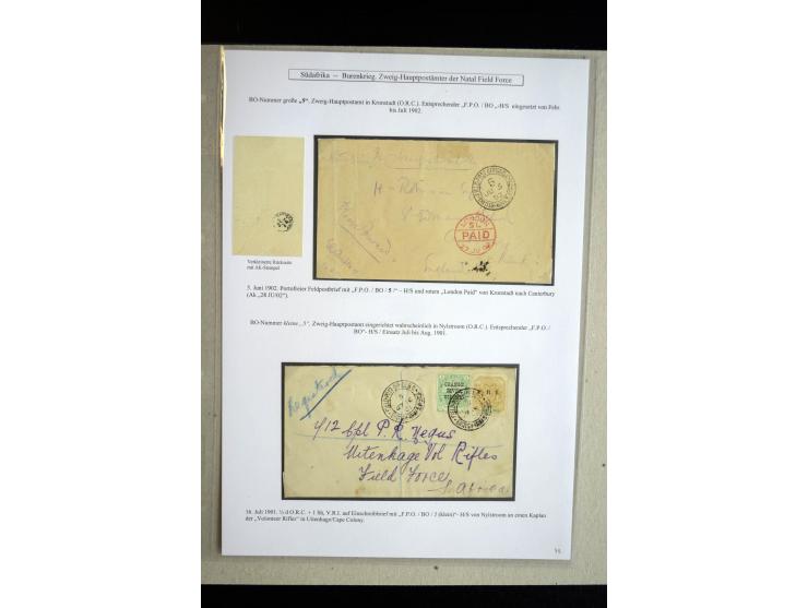 NATAL FIELD FORCE: 1900, interesting group of 11 cards and covers including with cds. "FIELDPOST OFFICE BO" "FIELDPOST OFFICE