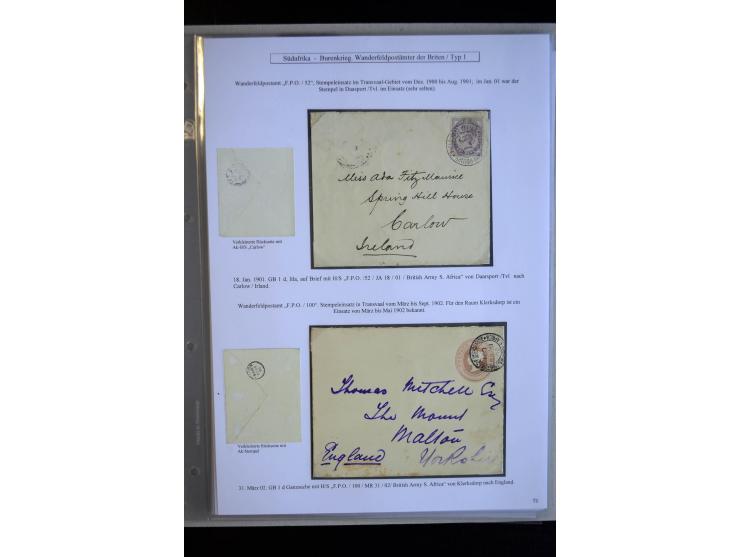 BRITISH FIELDPOST OFFICES AND ARMY POST OFFICES: 1900/01, interesting group of 18 card and covers, many with double circle FP