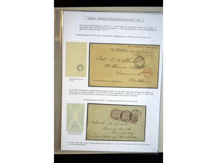 BRITISH FIELDPOST OFFICES AND ARMY POST OFFICES: 1900/01, interesting group of 18 card and covers, many with double circle FP