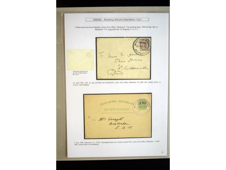 BRITISH FIELDPOST OFFICES AND ARMY POST OFFICES: 1900/01, interesting group of 18 card and covers, many with double circle FP
