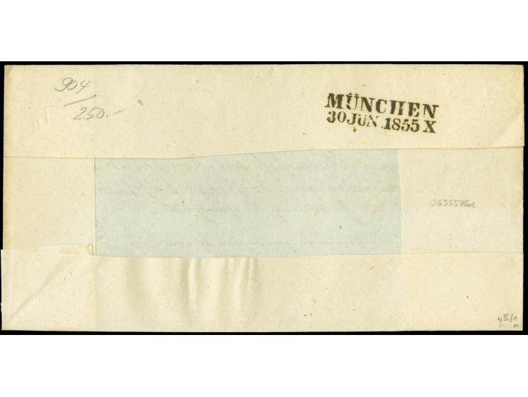 "461" PFAFFENHOFEN, auf 6 Kreuzer braun, voll- bis breitrandig auf Bischofsbrief an Karl August in München; die Hülle unten e