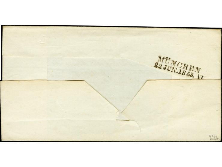 "505" KRAIBURG, zentrisch auf 6 Kreuzer braun, voll- bis breitrandig auf Bischofsbrief an Karl August, Pracht, signiert Brett