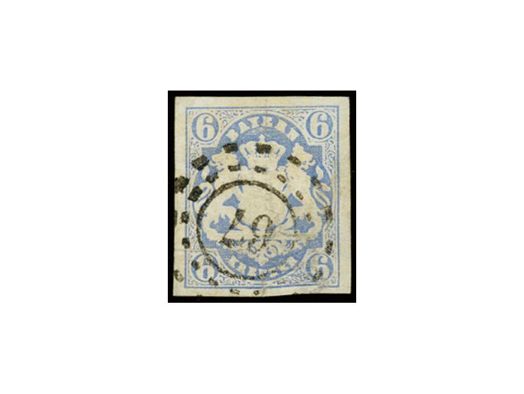 "67" OBERREITNAU, sauber auf Wappen 6 Kreuzer ultramarin, voll- bis breitrandig, etwas fehlerhaft, signiert Brettl BPP