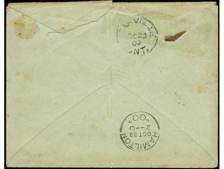 Canadian contingents, cover with FPO cancel and cilet adjacent oval "CANADIAN CONTINGENT SEP 26 1900" to Oakville with arriva