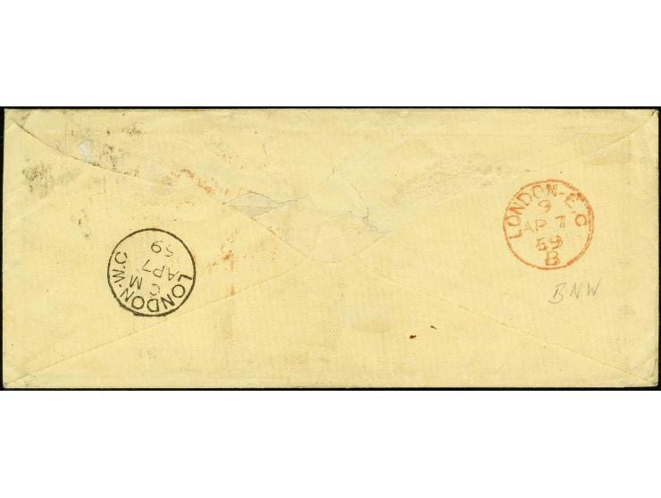 GROSSBRITANNIEN: 1867, 3 Kreuzer rosa, 6 Einzelwerte, davon einer links berührt, sonst alle voll- bis breitrandig und in sehr