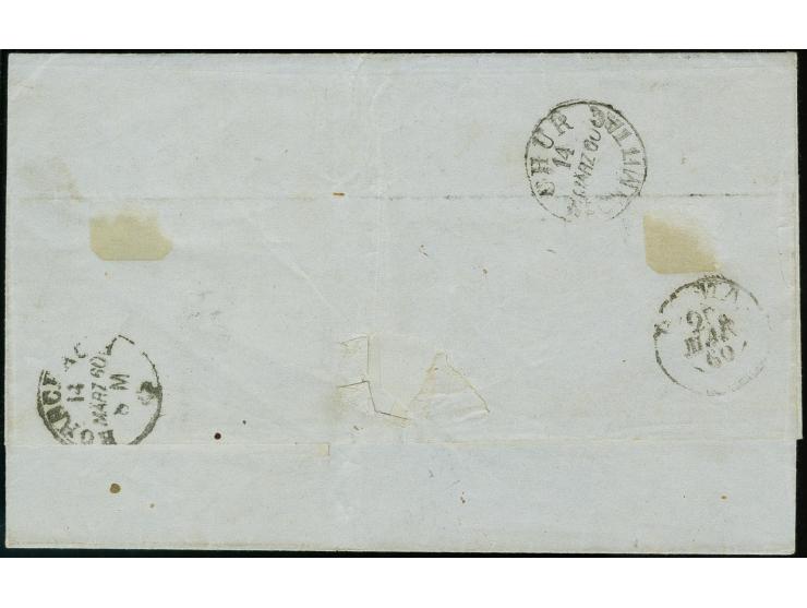 KIRCHENSTAAT: 1850/58, 3 Kreuzer blau, Platte 4, waagerechtes Paar und 4 Einzelmarken, davon eine mit Plattenfehler IV, zusam