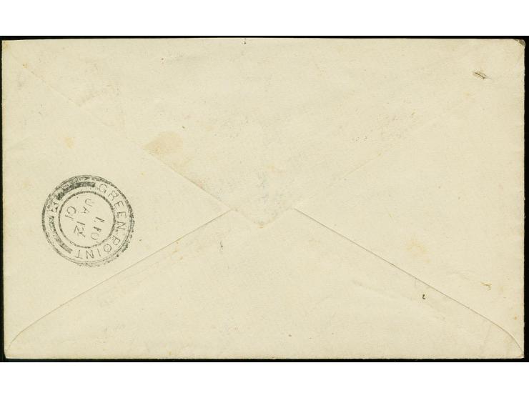 SS "Mongolian / Kildonan Castle": 1901, registered franked cover from "PRETORIA 6-JAN 01" to a POW Camp at Green Point, endor