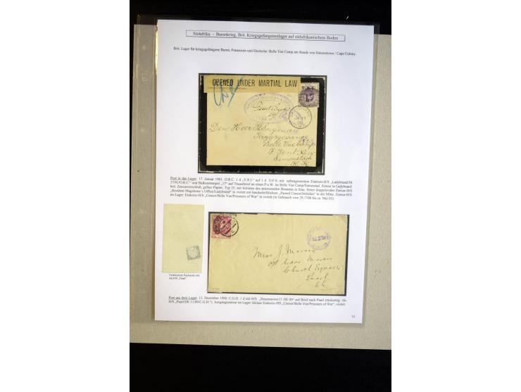 Green Point / Ladysmith / Belle Vue: 1900/01, 4 covers into the camps, different censor marks and labels, fine