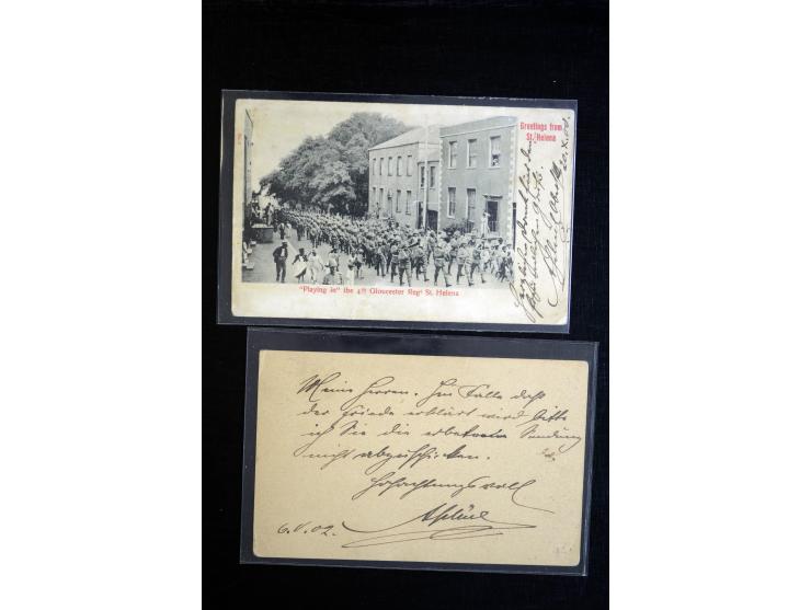 CAMPS ON ST. HELENA: Broadbottom and Deadwood Camp, 12 cards and covers including one from Broadbottom sent to Germany with c