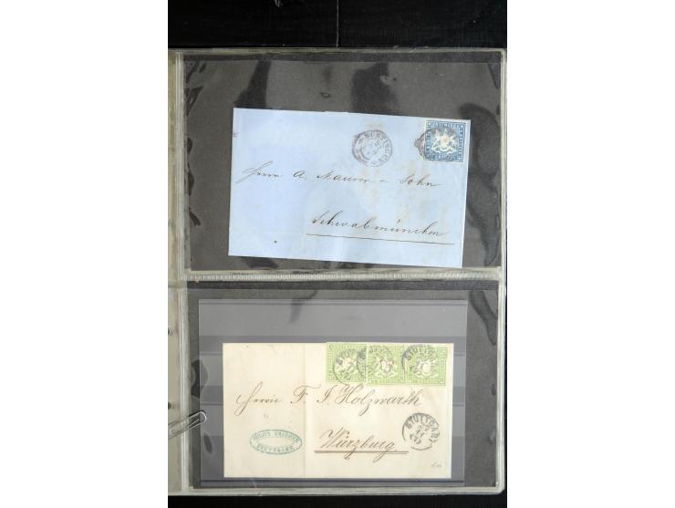1850/1900 (ca.), rund 150 Briefe, Karten und Ganzsachen, dabei viel Altdeutschland mit interessanten und guten Frankaturen, E