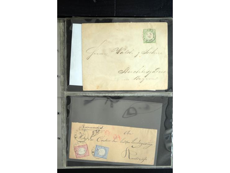 1850/1900 (ca.), rund 150 Briefe, Karten und Ganzsachen, dabei viel Altdeutschland mit interessanten und guten Frankaturen, E