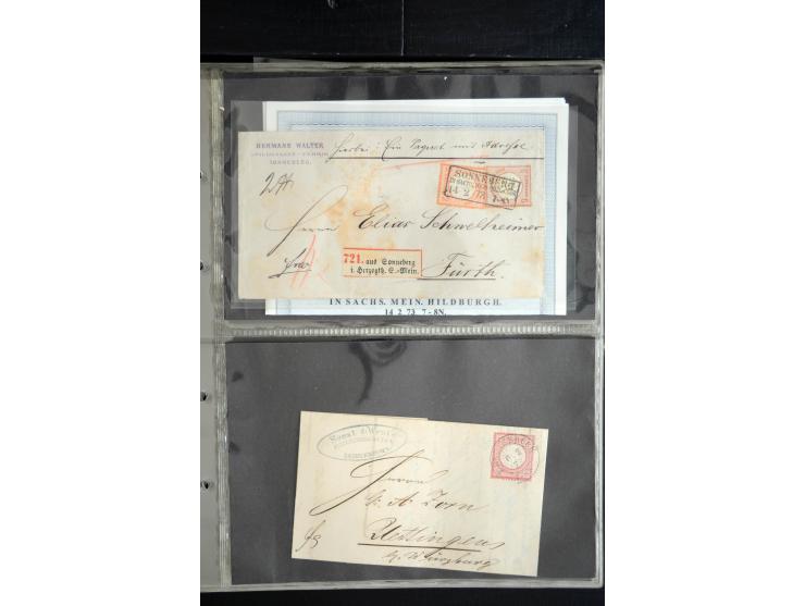 1850/1900 (ca.), rund 150 Briefe, Karten und Ganzsachen, dabei viel Altdeutschland mit interessanten und guten Frankaturen, E