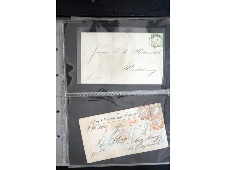 1850/1900 (ca.), rund 150 Briefe, Karten und Ganzsachen, dabei viel Altdeutschland mit interessanten und guten Frankaturen, E