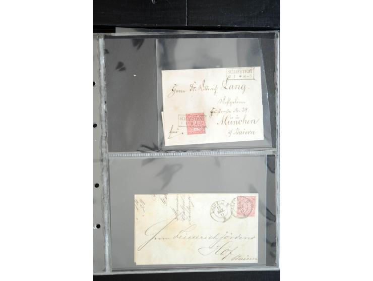 1850/1900 (ca.), rund 150 Briefe, Karten und Ganzsachen, dabei viel Altdeutschland mit interessanten und guten Frankaturen, E