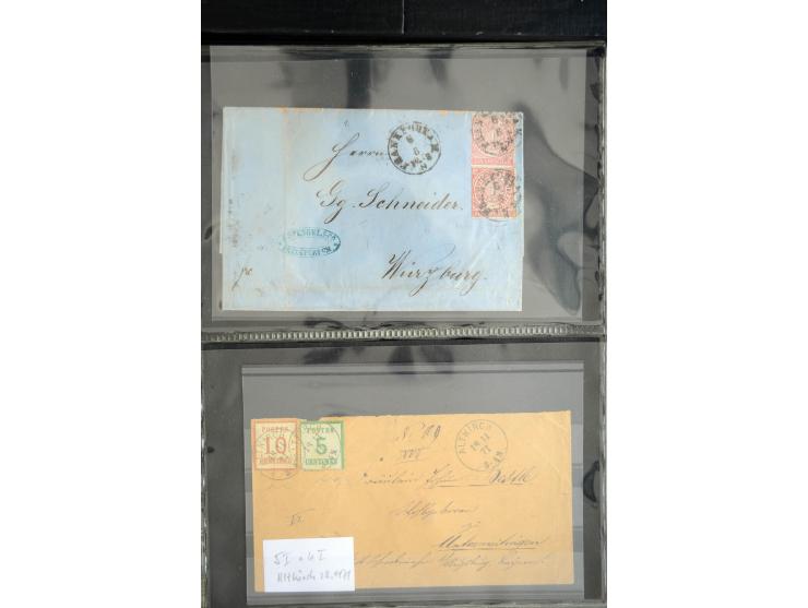 1850/1900 (ca.), rund 150 Briefe, Karten und Ganzsachen, dabei viel Altdeutschland mit interessanten und guten Frankaturen, E