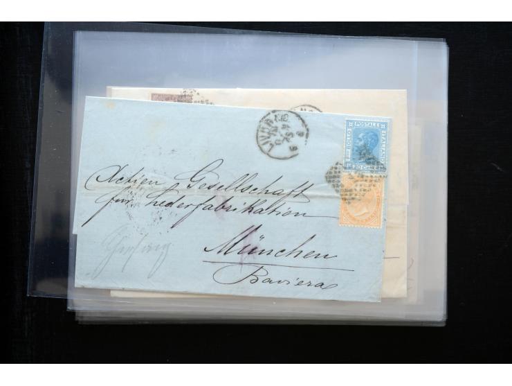 1850/1900 (ca.), rund 150 Briefe, Karten und Ganzsachen, dabei viel Altdeutschland mit interessanten und guten Frankaturen, E