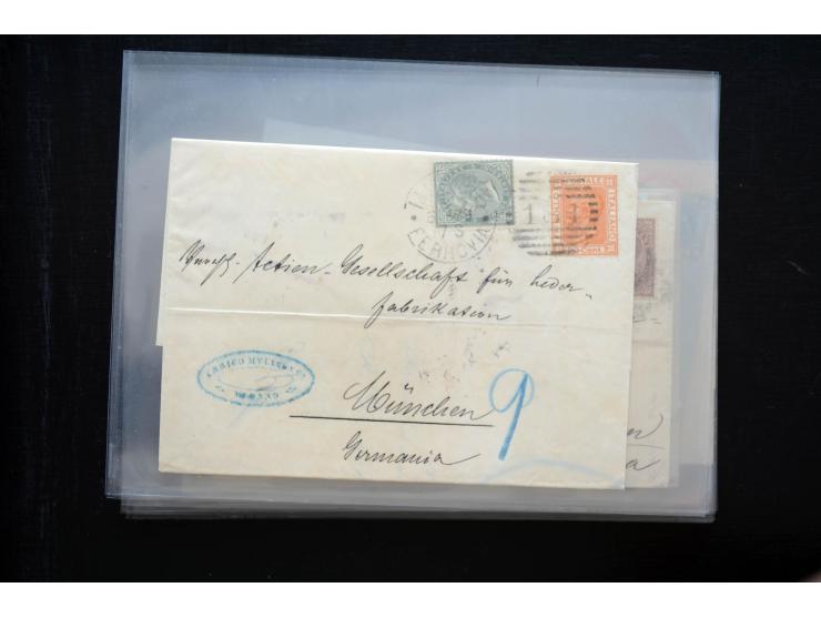 1850/1900 (ca.), rund 150 Briefe, Karten und Ganzsachen, dabei viel Altdeutschland mit interessanten und guten Frankaturen, E