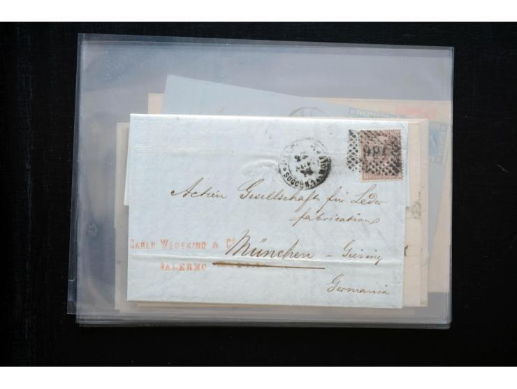 1850/1900 (ca.), rund 150 Briefe, Karten und Ganzsachen, dabei viel Altdeutschland mit interessanten und guten Frankaturen, E