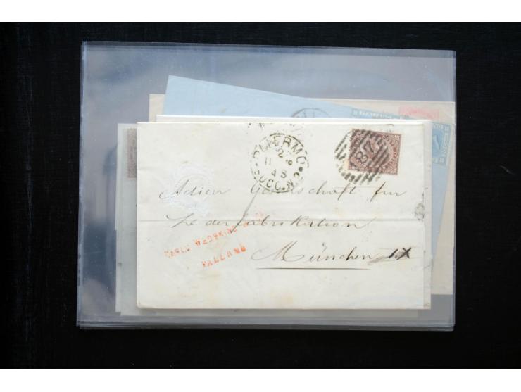 1850/1900 (ca.), rund 150 Briefe, Karten und Ganzsachen, dabei viel Altdeutschland mit interessanten und guten Frankaturen, E